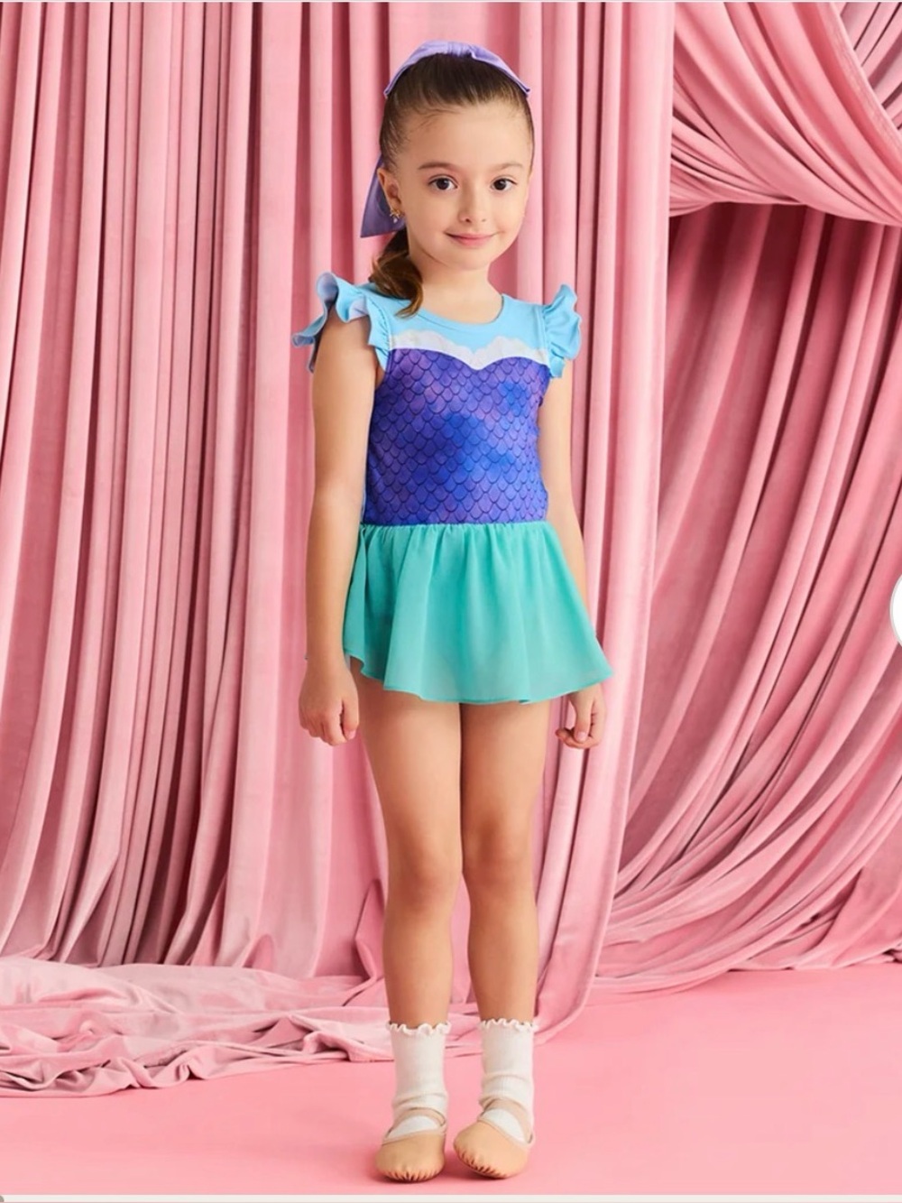 Posh Peanut Little Mermaid leotard twirl skirt